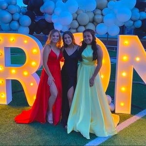 Not shown in pictures but the back is a corset or lace up